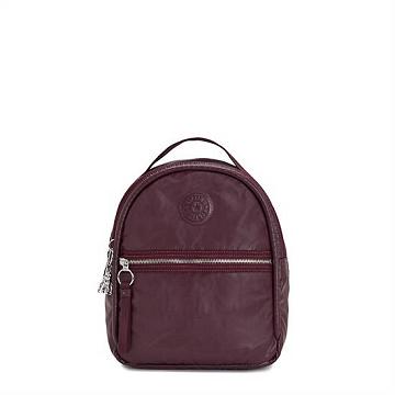 Kipling Kae Metallic Backpacks Burgundy Lacquer Metallic | CA 1590ZU